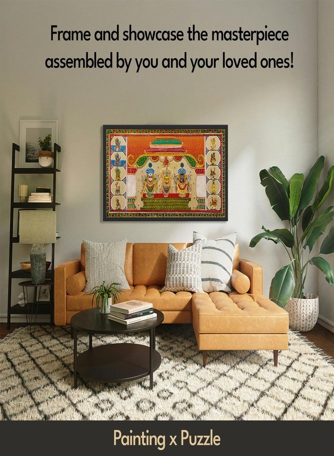 91knots 91 Knots | Lord Jagannath, Subhadra and Balabhadra 1000 Pieces Premium Wooden Jigsaw Puzzle for Adults and Kids 12+ Years | Painting Puzzle with Unique Cuts | Festival Gifts for Parents and Friends - Image 4